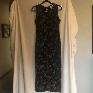 Floor length formal dress.